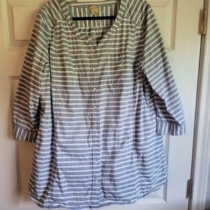 Duluth chambray & white tunic